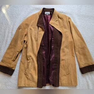 70s True Vintage Harmal Two Tone Genuine Leather Suede Jacket Sz M